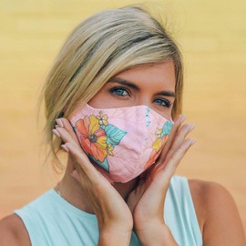 Pura Vida Bracelets X Vera Bradley Face Mask - 2 Layer Washable Cotton Facial Cover with Insert Pocket - 2 Pack