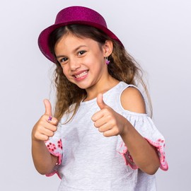 LOVE YOUR CITY Earrings Butterfly Animal Jewellery Gifts with Small Stones for Girls, Children, Children's Jewellery Made of 925 Sterling Silver with Enamel, Sterling Silver