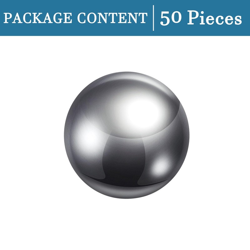 QUARKZMAN Pack of 50 10 mm Bearing Steel Balls Carbon
