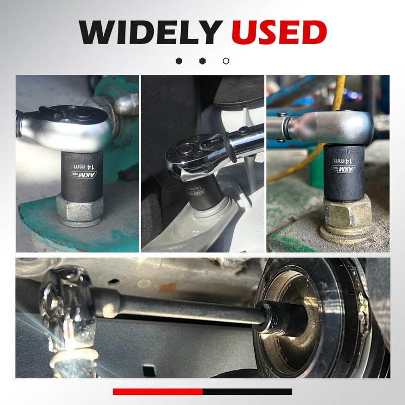 AKM TOOL 3/8 Inch Drive 8mm Magnetic Impact Socket Set,