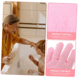 FOMIYES Body Scrubber Exfoliating Gloves Shower Brush Glove Type Wash Towels Set of 2