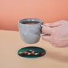 Billiard Ball Cool Coasters for Drinks Round Leather Coaster with