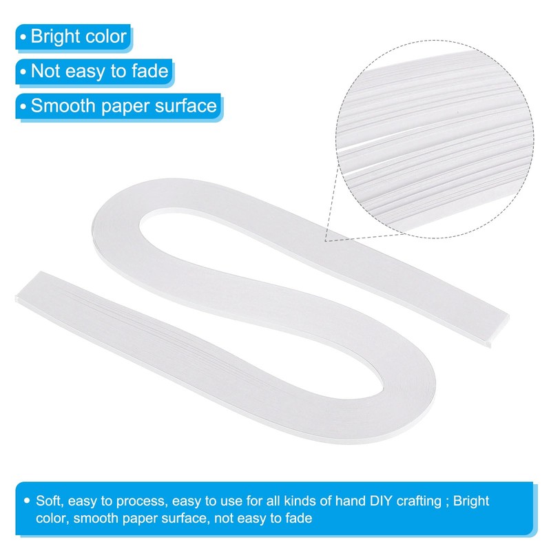 PATIKIL 240pcs Quilling Strips Paper 1/8"(3mm) 21"(54cm) Origami Paper Quilling