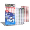 Chrome Foil Socket Labels – Color-Coded Adhesive Stickers for SAE,