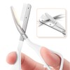 YIZHUO 2-in-1 Stainless Steel Eyebrow Scissors with Comb, Professional Eyebrow