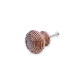 Infinity Decor Traditional Rosewood Beehive Reeded Cupboard Knob Pull Handle 40mm – Ideal for Drawer Cabinets Wardrobe Doors