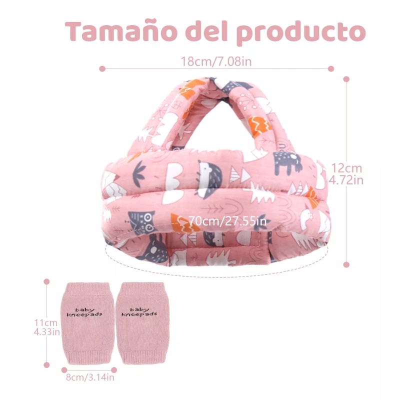 Wskik Cascos Para Bebes Antigolpes Seguridad Bebes + Rodilleras