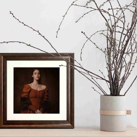 YUNDINGJI 10x10 Mat 8x8 Bronze Photo Frames-Organic Glass Black Velvet Back Panel for Family,Wedding,Festival,Art,Wall,Tabletop,Decoration and Display.