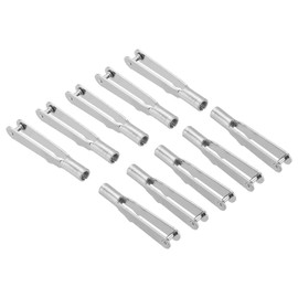 MECCANIXITY 20Pcs Metal Clevis Quick Link M3 Thread Steel Clevis Self Locking Clip Fixing Wing for RC Airplane Car Helicopter Model Replacements, 3mm x 30mm