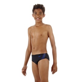 Speedo Boy's Monogram Competitive Swimwear - Blue Marino/Blue, Size 13-14