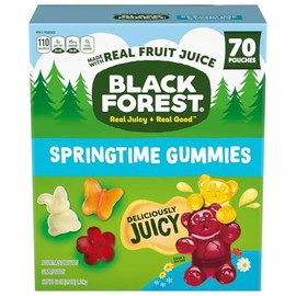 Springtime Gummies – 70 Mini Pouches (0.6 oz Each) – Juicy Gummy Candy Made with Real Fruit Juice – Spring-Themed Box