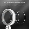 HUIBOER 45X Magnifying Glass with Light for Reading – Large