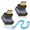 Duttek HDMI to Mini HDMI 8K Adapter(2 Pack),Down Angle Mini