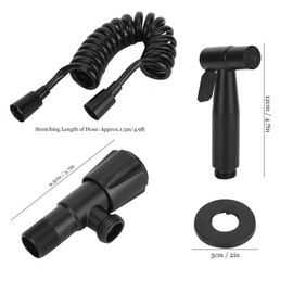 G1/2 Gewinde Edelstahl Bidet Sprayer Set Schwarz Für Badezimmer Toilette Schwarz B Style