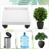PATIKIL Square Planter Caddy with Wheels, 9.8 Inch Rolling Plant