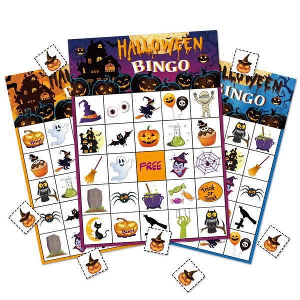 Halloween Bingo Game Party Supplies For Kids 24 Player