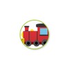 Train and Dump Truck Colorful Paper Shaped Craft Sheets -