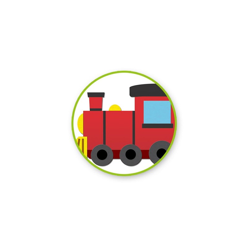 Train and Dump Truck Colorful Paper Shaped Craft Sheets -