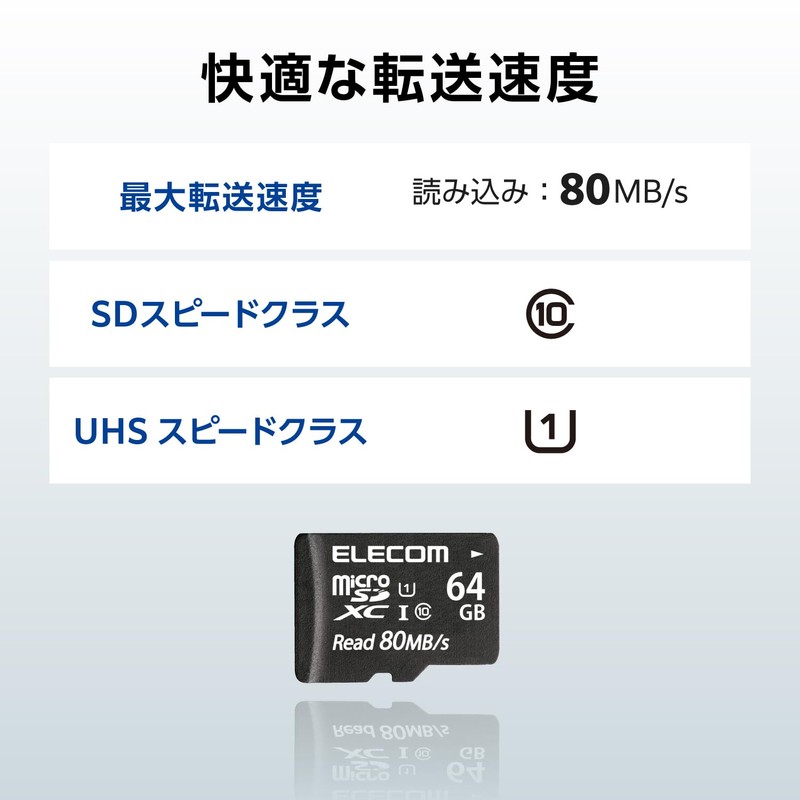 Elecom microSD 64GB Micro SD Card UHS-1 U1 microSDXC IPX7