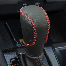 Zacxoxsr Genuine Leather Gear Shift Knob Cover Trim Protector Cap Hand Sewing for Honda 2022 2023 2024 2025 2026 Civic 2018 2019 2020 2021-2025 Accord 2023-2026 HR-V CR-V Accessories