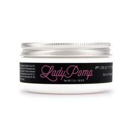 Fibertech | Lady Pomp Womens Styling Pomade | Professional Grade Medium Hold, High Shine, Water-Based Formula | Thermal Conditioning & UV Ray Protection | Natural Ingredients | Long Lasting | 2oz