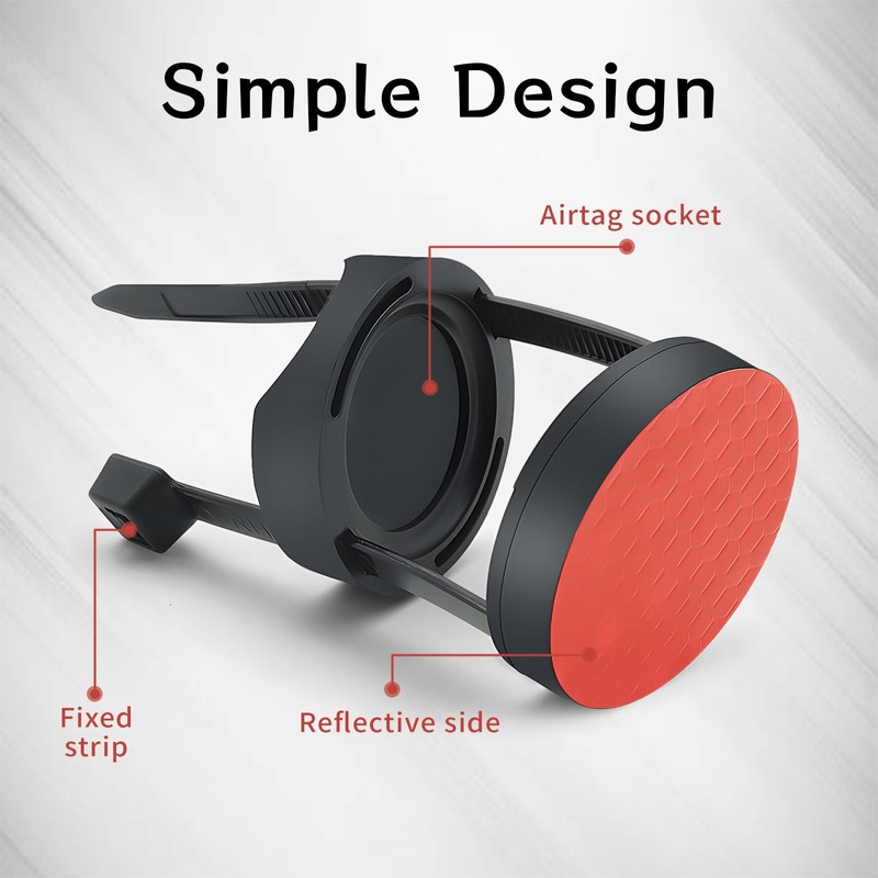 AirTag Bicycle Mount, Hidden AirTag Bicycle Reflector, Splash-proof Housing Including