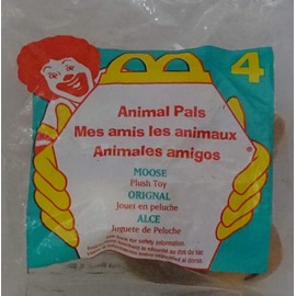 Mcdonalds' Happy Meal Animal Pals Number 4 Moose Plush Toy 1997
