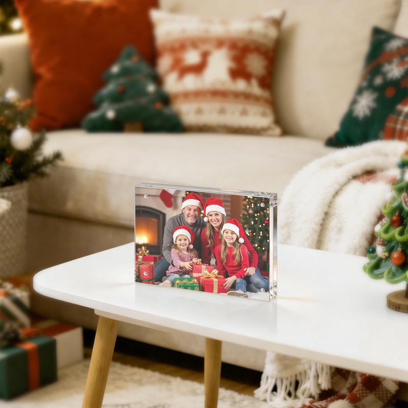 BSRHOME Acrylic Frame, 4x4 Picture Frame 1 Pack, 20MM Thicker