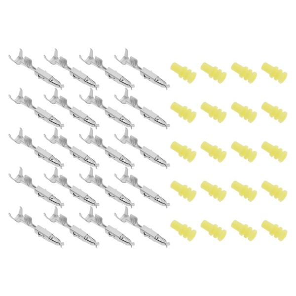 VGOL 20Pcs Wiring Crimping Repair Terminal Rubber Plug Pin Replacement