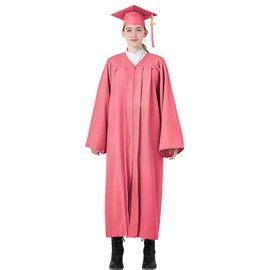 GraduatePro Graduation Talar Doctor's Hat and Tassel 2020 for College and Bachelor Academic 12 Colours - pink, size: l