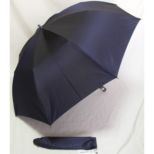 Maehara Kouei Shoten Maehara Umbrella, For Men, Folding Chambray Navy, Coloring Hand