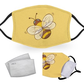 Cute Bee - Adult Face Masks - 2 Filters Included