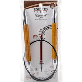 Knitter's Pride 220125 Royale Fixed Circular Needles 24"-Size 17/12mm