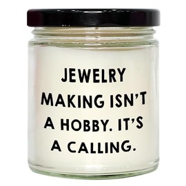 Jewelry Making Gifts | Inspirational Jewelry Making 9oz Vanilla Soy Candle | Funny Gifts for Jewelry Makers | Mother's Day Unique Gifts