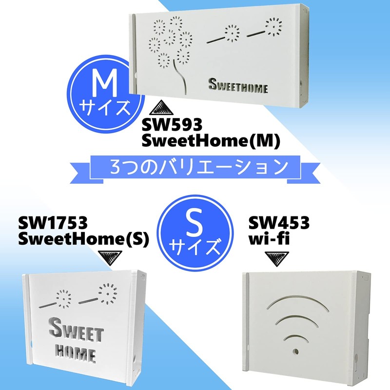 3world Router, Concealed Wall Storage Box, White, Plywood