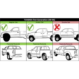 Tail Light Assembly Compatible with 2005-2006 Toyota Tundra Clear/Red Lens with Standard Bed Regular and Access Cab Passenger Side