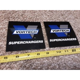 Vortech Lot of 2 Vortech Superchargers Racing Window Decals Stickers Street Outlaws LS1