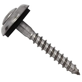 TWISTEC Plumbing Screws with Sealing Washer Stainless Steel A2 TX20 4.5 x 35 mm Pack of 200 for Corrugated Roof Construction, Wooden Constructions, Masonry, Carports, with Wall Roof Elements or