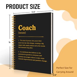 Mhfpl Coach Definition Funny Black Golden Spiral Notebook, Coach Office Decor Appreciation Gifts, Coach Birthday Gifts, Thank You Gifts for Sports Coach Mentor Motivator Leader Boss Teacher