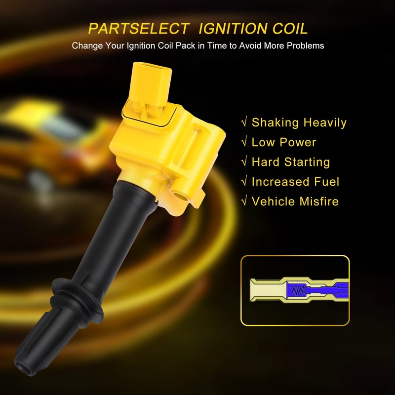 Partselect Set of 4 Ignition Coil Pack UF802 Replacement for