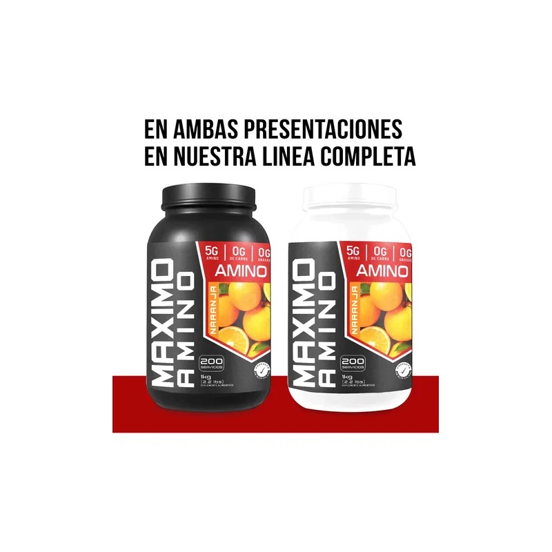 Aminoacidos Maximo 1kg 200 Servicios Varios Sabores