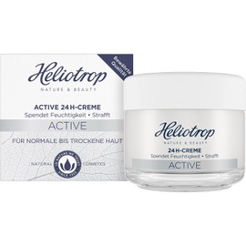 Heliotrop Face Cream for Normal to Dry Skin, 24h Moisture, Facial Care with Hyaluronic Acid and Algae Extract, Active 24h Cream, 50 ml