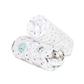 Flyideas 2 Pcs Flannel Fitted Sheets for Cribs 120x60 cm - 100% Warm & Soft Cotton Sheet for Baby beds and Newborns Cribs Perfect for the Winter