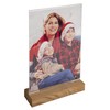 Exacompta 86258D Table Stand with Wooden Base DIN A6 Portrait