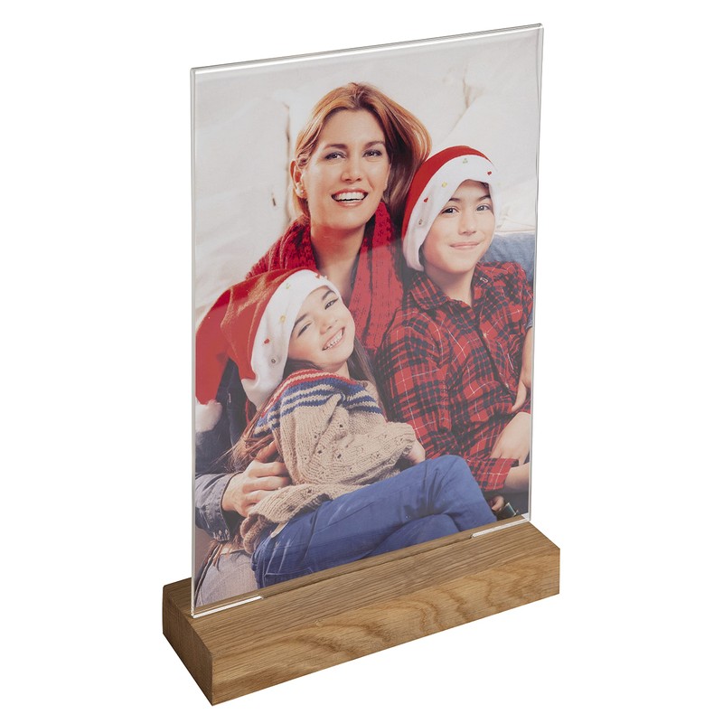 Exacompta 86258D Table Stand with Wooden Base DIN A6 Portrait