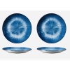 Royal Norfolk Blue Burst Dinner Plate 7” Set Of 4