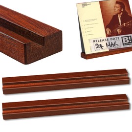 Sapele Wood Vinyl Display Shelf, 2 Pack 12" Vinyl Record Wall Shelf, Vintage Record Shelves for Wall, CDs, Album, Art Works Storage, Magazine Shelves, Record Holder Wall Mount for Music Room Decor