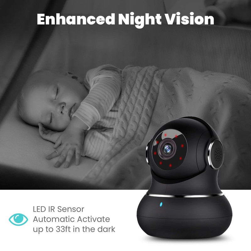 Little elf Camera, 5GHz/5MP Pet Camera with 360° Motion Tracking,