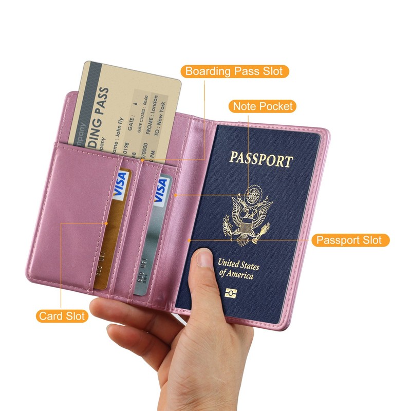 HEISHAYU Passport Holder, Rose Gold, Contemporary