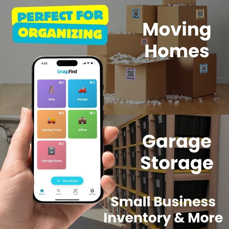 SnapFind Smart QR Code Labels – AI Auto-Labeling, No Typing!